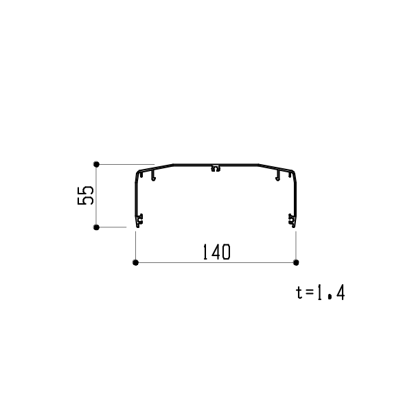 140笠木 KT-JK140 【定尺=4000】