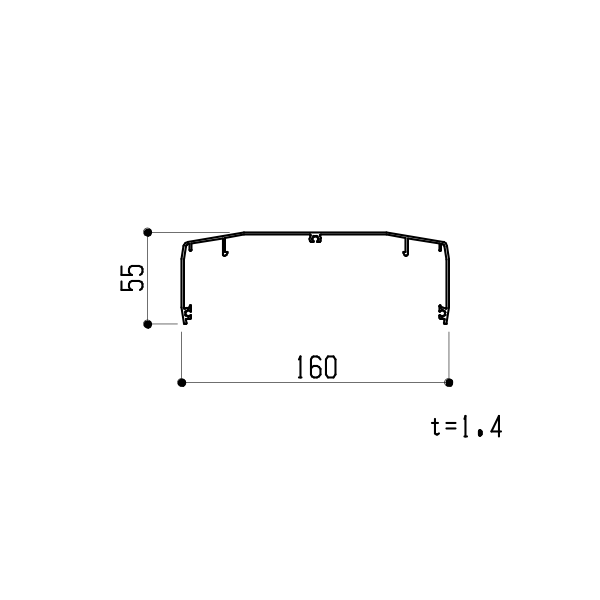 160笠木 KT-JK160 【定尺=4000】