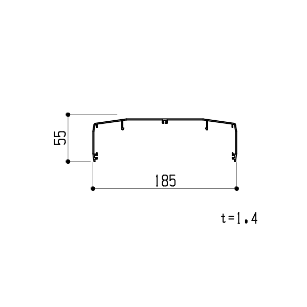 185笠木 KT-JK185 【定尺=4000】