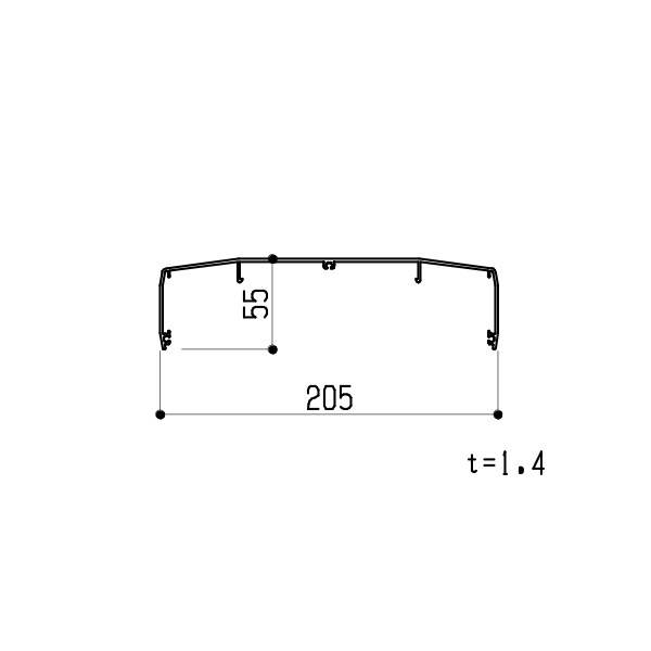 205笠木 KT-JK205 【定尺=4000】