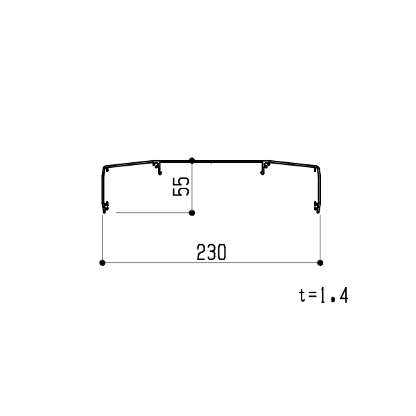 230笠木 KT-JK230 【定尺=4000】