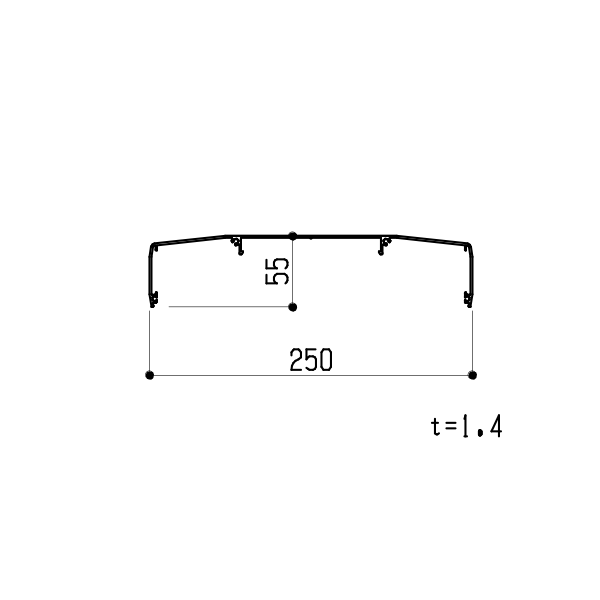 250笠木 KT-JK250 【定尺=4000】