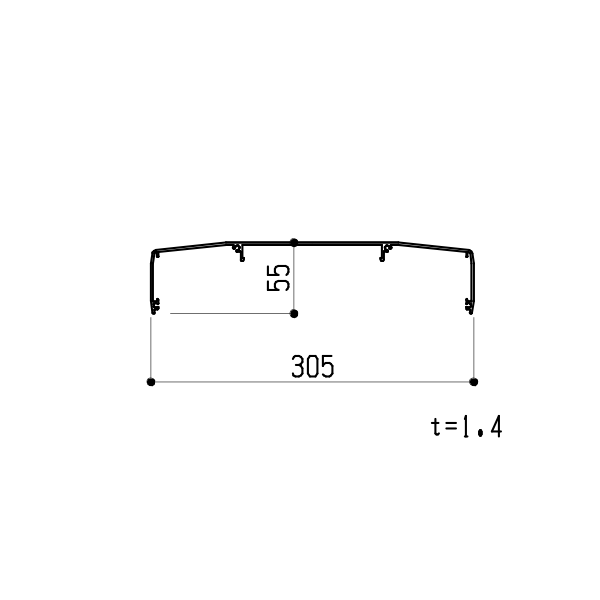 305笠木 KT-JK305 【定尺=4000】