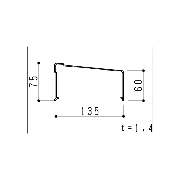 135笠木 KT-CK135 【定尺=4000】