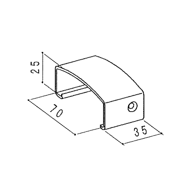 70x25笠木ジョイントキャップ B-TCP7025J 【10個】